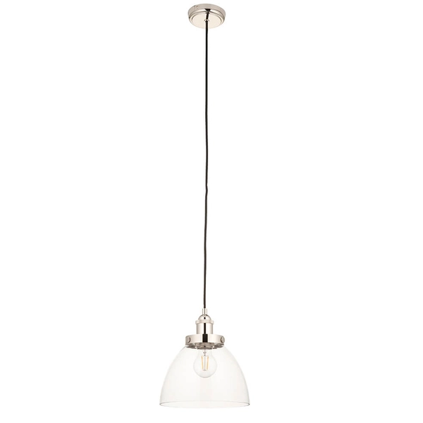 Wisząca lampa do salonu Hansen 97588 nad stół srebrny przezroczysty