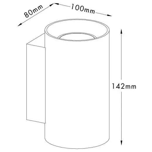 Kinkiet LAMPA ścienna SANDY 92696-N Zumaline tuba OPRAWA metalowa czarna