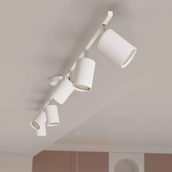 Sufitowa lampa do jadalni Lemmi SL.1228 regulowana tuby biała