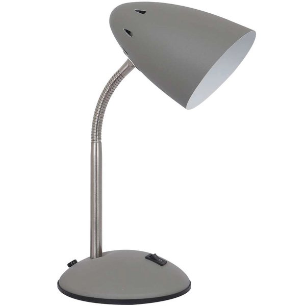 Stojąca LAMPKA biurkowa COSMIC MT-HN2013-GR+S.NICK Italux stołowa LAMPA metalowa szara