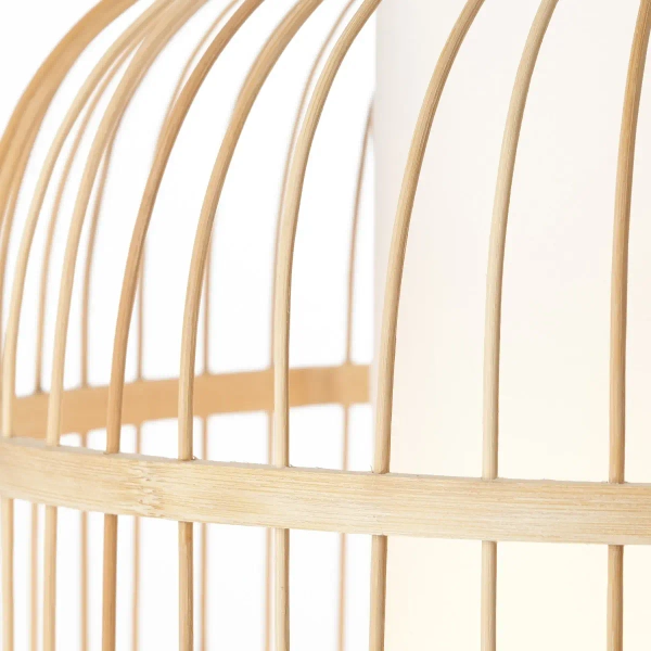 Bambusowa lampa wisząca Bones 99245/09 kremowa biała