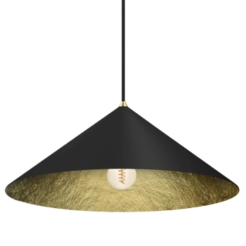 Żyrandol wiszący nad blatem FUJI MLP0645 do kuchni stożek czarny