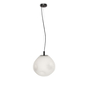 Szklany zwis kuchenny CLOE M 11070102 kulista lampa wisząca biała