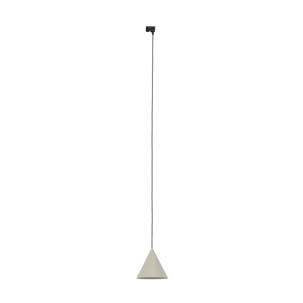Wisząca lampa 1-fazowa TRACER CONO 10618 stożkowa czarny beżowy