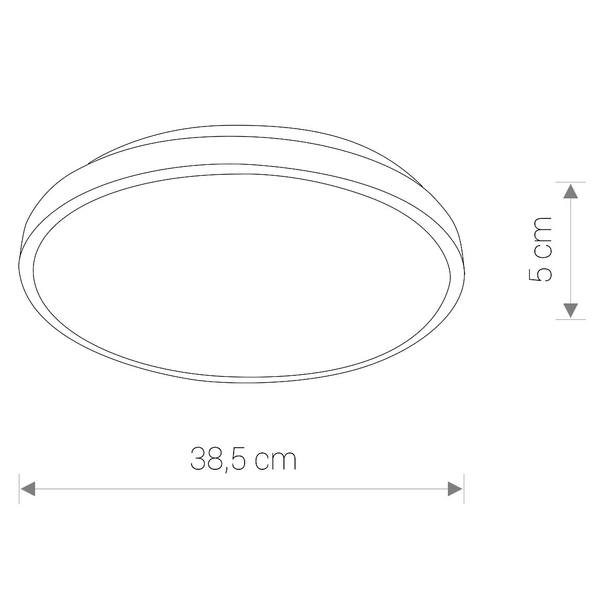 Nowoczesny plafon Agnes Round 8186 biała LED 22W 4000K do holu