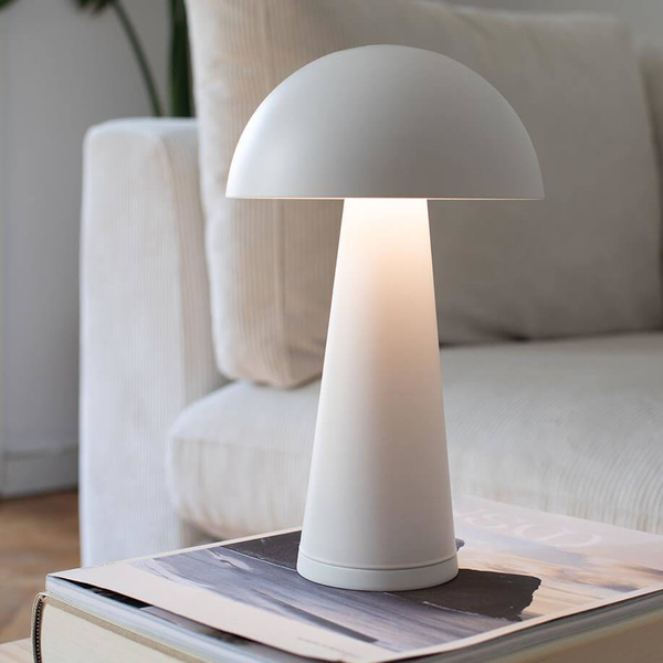 Lampka stojąca grzybek Fungi 108656 Markslojd IP44 metalowy biały