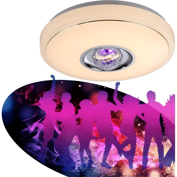 Plafon sufitowy Magic Disco 318671 LED 18W 3000K+RGB pilot biały