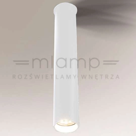 Natynkowa LAMPA sufitowa YABU 7746 Shilo łazienkowa OPRAWA plafon metalowa tuba IP44 biała