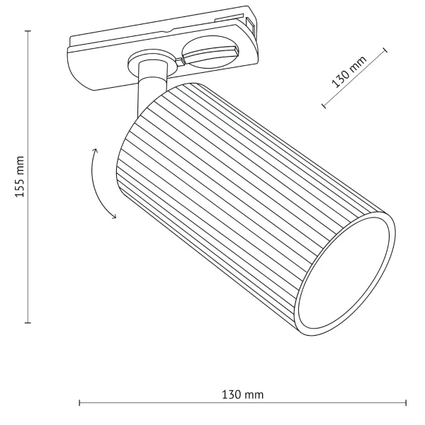 Szynowa lampa jednofazowa Tracer Tune 16145 tubka brązowy