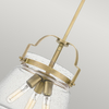 Szklana wisząca lampa QN-WIMBERLEY-P-WS retro mosiądz