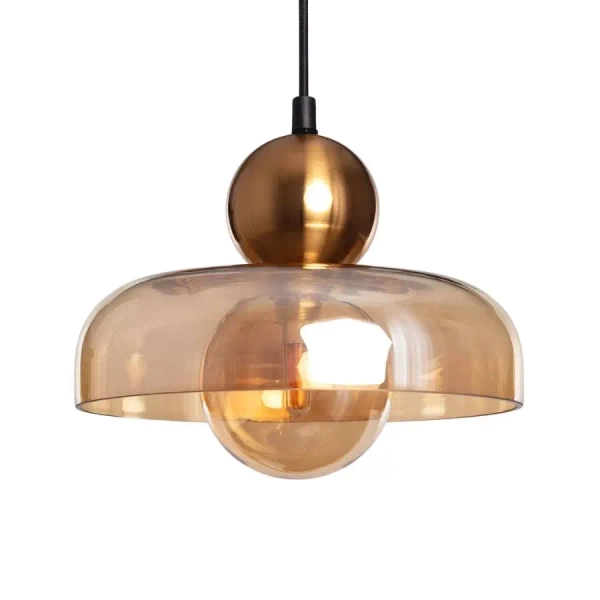 Wisząca lampa nad wyspę Cartier ABR-LWS-BU-CAR szklana bursztynowa