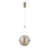 Szklana lampa wisząca Rastia PND-34361-L-HBR-AMB Italux LED 12W 3000K złota
