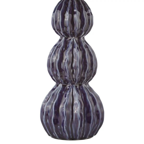 Ceramiczna stołowa lampa Lorelai LOR4223 z abażurem niebieska