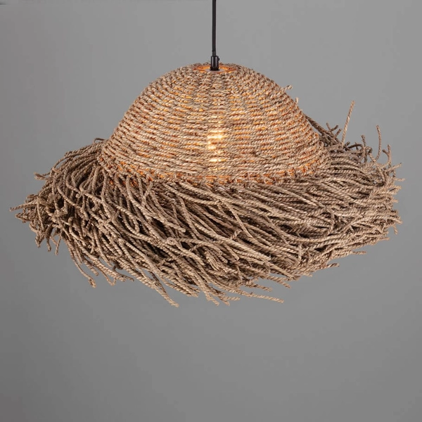 Wisząca lampa z trawy morskiej ALLENDE LE44491 boho beżowy