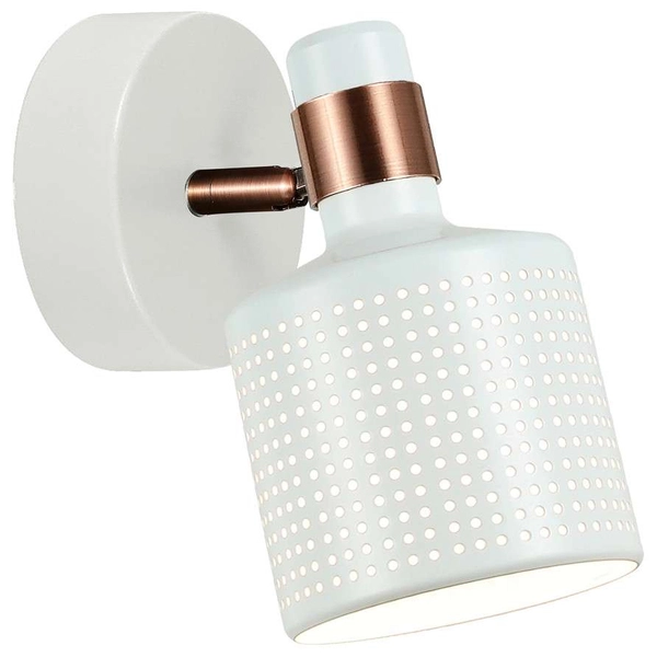 Ścienna LAMPA industrialna RESTENZA WL-2439-1-BK Italux loftowa OPRAWA ażurowy KINKIET metalowa tuba czarna miedziana