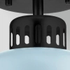 Lampa wisząca nad stół York jasnoniebieska czarna 1xE27 metalowa do kuchni ELS-YORK-MP-BLK-PB
