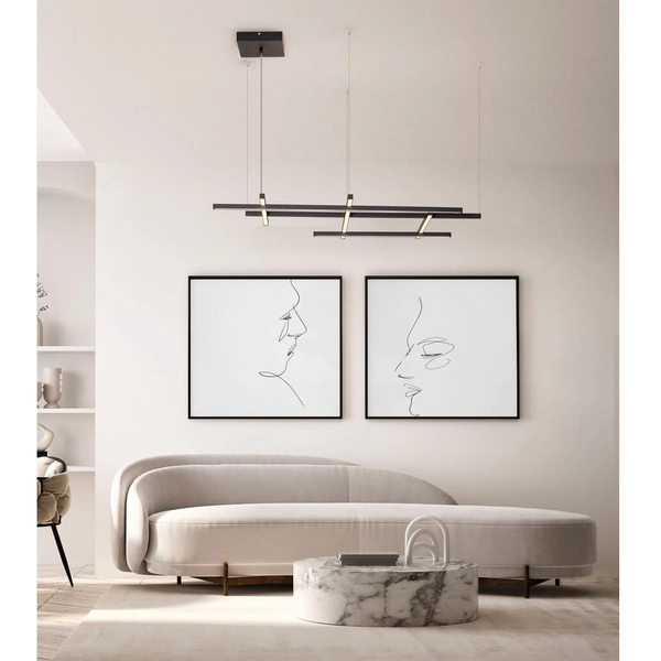 Wisząca lampa ledowa TUMBES LE44473 LED 83W 3000K metalowa czarna