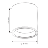 Sufitowa lampa salonowa FALCO 323651 tuba czarny