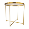 Metalowy stolik Moon DP-F80 brass Moos Home do salonu okrągły mosiądz
