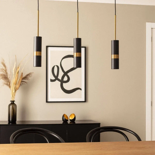 Potrójna lampa wisząca Stella ABR-LWL-3XGU10 tubki czarne