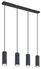 Wisząca lampa Robby 57911-4HB nad łóżko czarna chrom