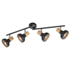 Suftowa lampa z regulacją Latika R81524032 czarny drewniany