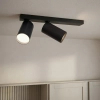 Sufitowa lampa do salonu Bora 1628 listwa z tubkami czarny