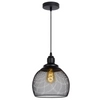 Industrialna lampa wisząca MESH 43404/22/30 zwis siatka kopuła loft czarna