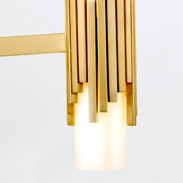 Wisząca lampa do salonu Marvele MARVELE6-AB-OPAL tubki mosiądz