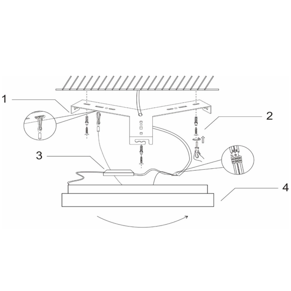 Okrągły plafon natynkowy Vidal lampa LED 20W 2700K do sypialni