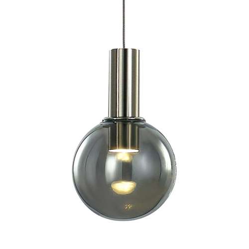 LAMPA wisząca ARIA MD17012002-1A Italux szklana OPRAWA zwis LED 6W 3000K kula ball przydymiona