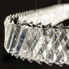 Owalna lampa wisząca LUXORA 11707 LED 40W 3000K kryształowa nikiel