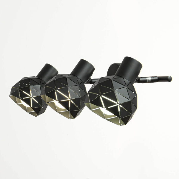 Regulowana LAMPA sufitowa REUS LP-8069/3WS BK Light Prestige metalowa OPRAWA geometryczny spot czarny
