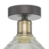 Lampa sufitowa Boyd BOY0175 Dar Lighting na korytarz szklana mosiądz