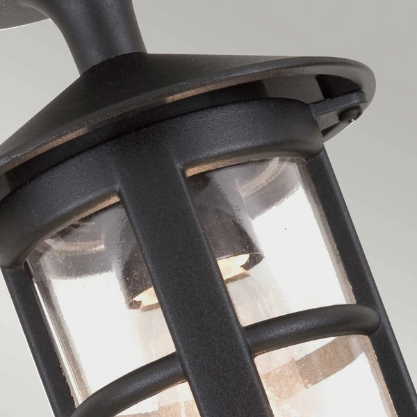 Przysufitowa lampa latarnia Hereford BL21A-BLACK Elstead IP43 przezroczysta czarna