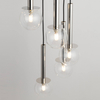 Salonowa lampa wisząca Daisy 40754 Sigma kaskada przezroczysta srebrna