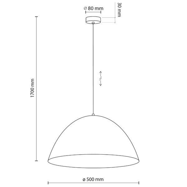 Zwisająca lampa do sypialni Faro 974 kopuła metalowa miętowa