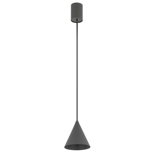 Zwieszana lampa stożkowa ZENITH 11454 do salonu jedwabisty grafit