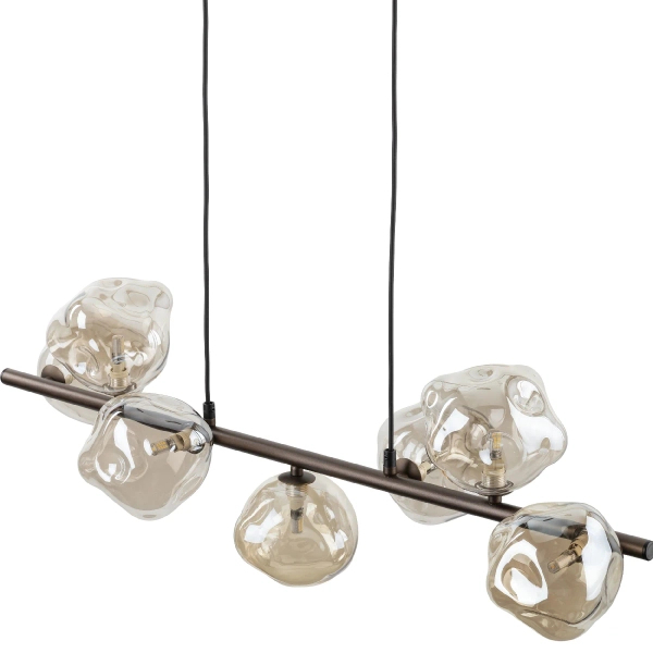 Lampa wisząca do gabinetu Lava Brown 11033 szklane kule brązowy