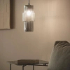 Szklana lampa wisząca Bella ABR-LWS-BELL-C nad stół nordycka szara