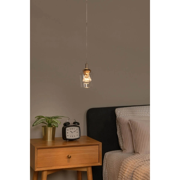 Wisząca lampa BERLIANE 00430/04/60 LED 4W 2700K szklana czarna złota