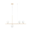 Kremowa lampa wisząca MODERNO DN1506 biała 4xG9 kule do jadalni