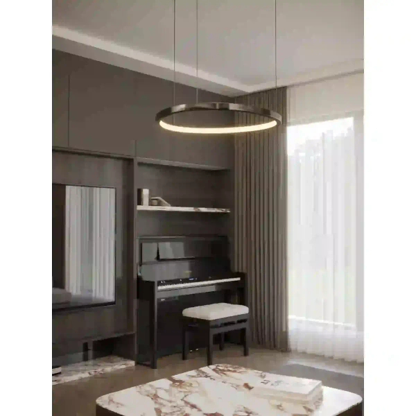 Pierścieniowa wisząca lampa CAYENNE czarna P0661D 1xLED 27W 3000K ring