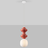 Wisząca lampa do sypialni VILROSA LE44558 z ceramiki koralowa biała outlet