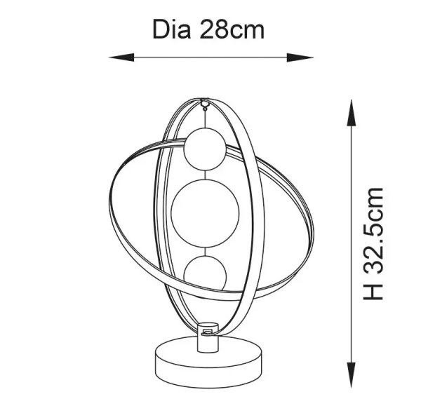 Metalowa lampa stołowa Muni 102609 LED 6,89W 3000K złoty przezroczysty