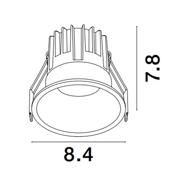 Lampa podtynkowa sufitowa ARAMIEL LE65108 LED 13W 2700K złota biała