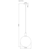 Szklana wisząca lampa zwis Nua DU31771/1L kula do salonu czarny złoty