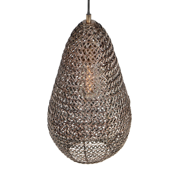 Wisząca lampa ZIVA 365300104 Trio druciana druciak łezka złoty czarny