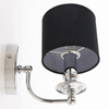 Abażurowa LAMPA ścienna ABU DHABI W01397BK Cosmolight klasyczna do salonu czarna