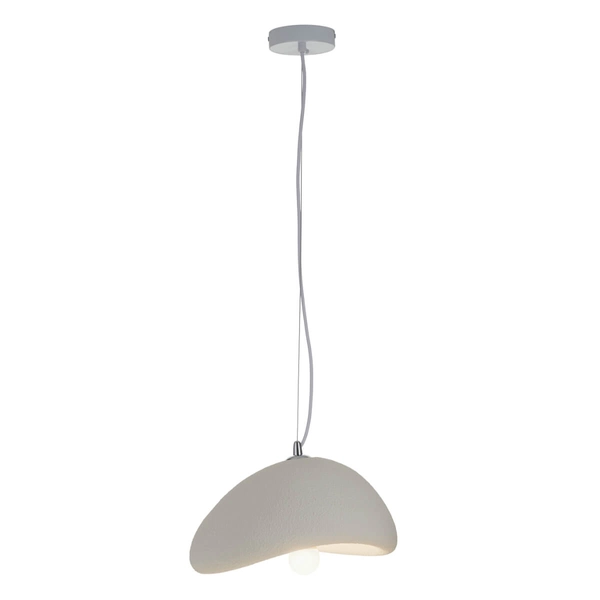 Zwisowa lampa jadalniana Stone DN426-300 kamień metalowa biała